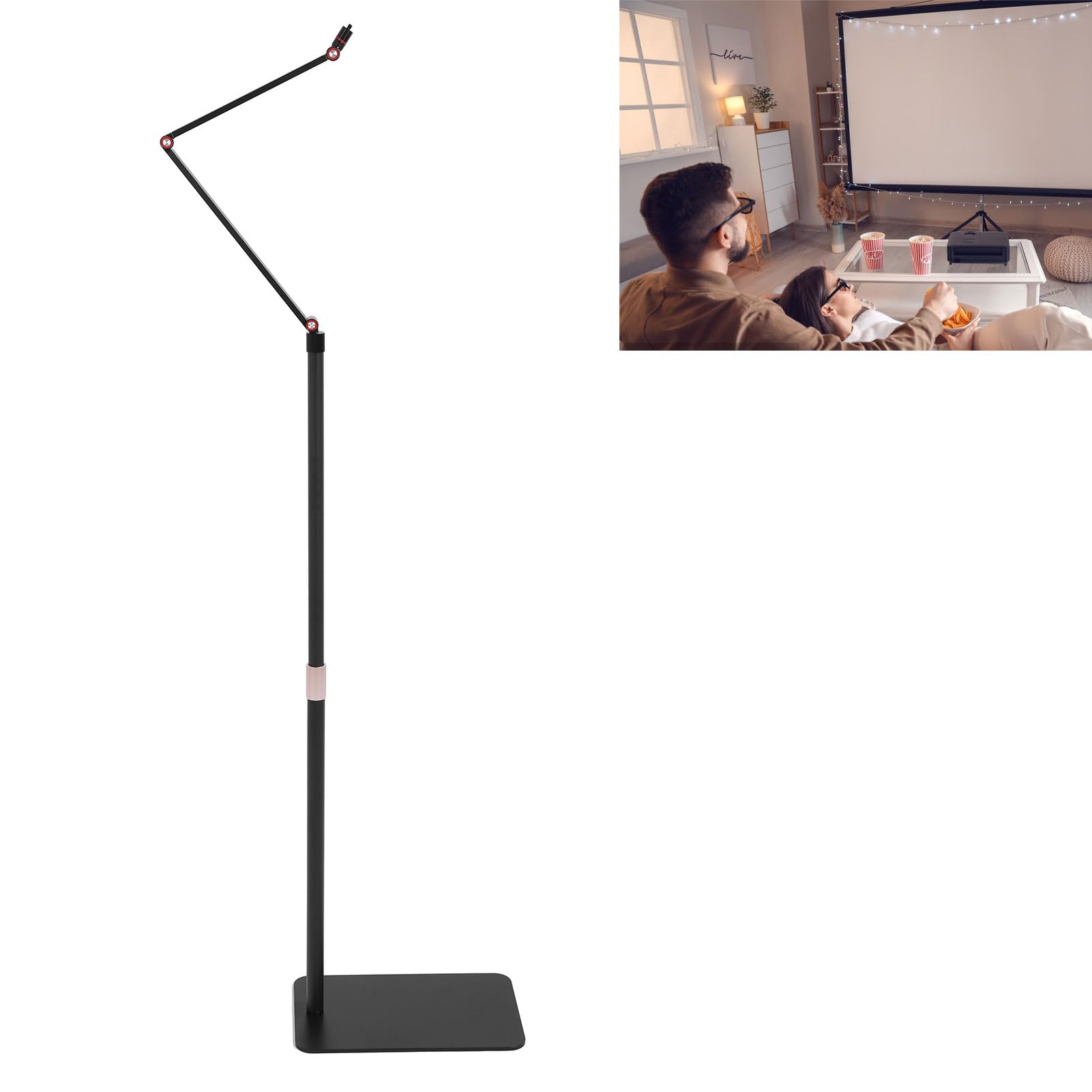 TOPINCN Proiettore Portatile Supporto Staffa Design Elegante Altezza