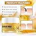 Natural Sugar Waxing Kit - Full Body Hair Removal, Includes 150G Hair Removal Sugar Wax, 2 Wax Sticks and 3 Non-Woven Wax Strips, Suitable for Face, Arms, Legs, Underarms, Bikini Area