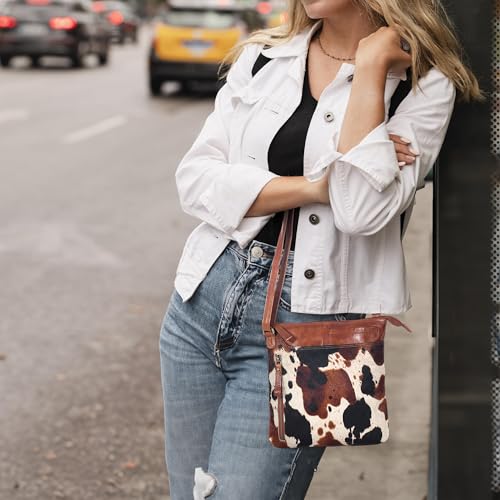 Image of Leather Crossbody Bags for Women - Ladies Sling Handbags - Medium Cross body Purses Handbags - Purses For Women
