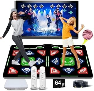 OZLET HDMI Dance Mat 64GB Storage, 1000 Games,885 Songs,81 MTV Videos.Dance pad Combines Dance, Yoga, Aerobics, Running, Sports, and Puzzle Games A Prestigious Gift for Boys & Girls. Flannel Material