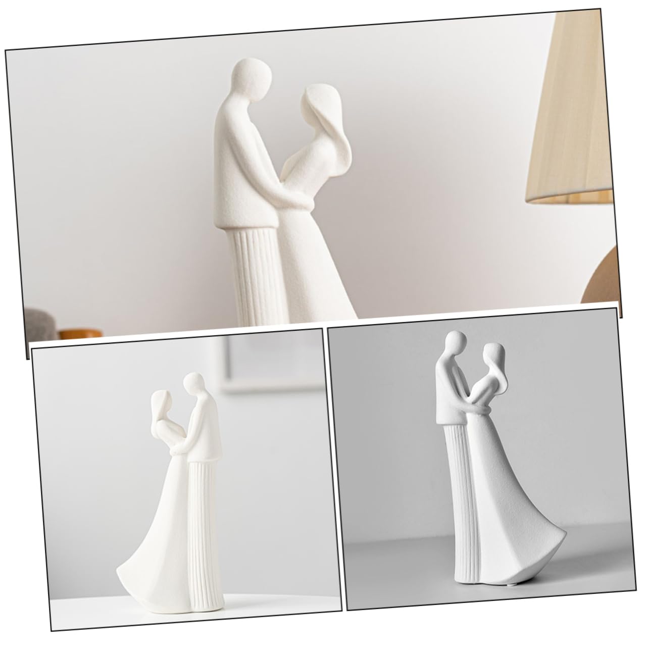 Ciieeo Jubiläumsgeschenk Keramik-paarstatue Keramik-kunsthandwerk Romantisches Wohndekor Für Besondere Anlässe