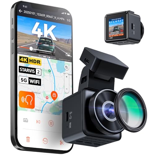 Vantrue E1 Pro 4K Mini Dash Cam Front, STARVIS 2 PlatePix HDR...