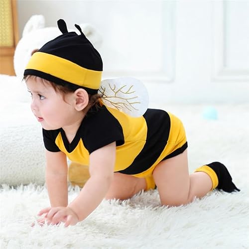 Miniatura 5 de Dressy Daisy Mameluco para bebé recién nacido con alas, calcetines y sombrero, talla 0 a 24 meses