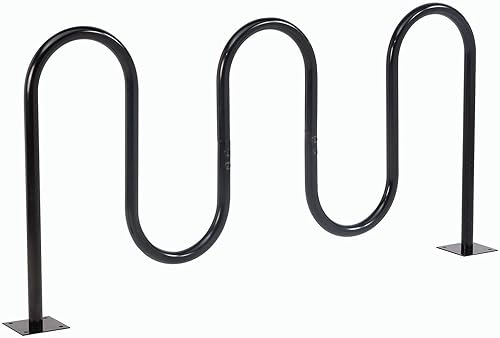 Portabicicletas Wave de 68 pulgadas de largo negro soporte de brida capacidad de 7 bicicletas