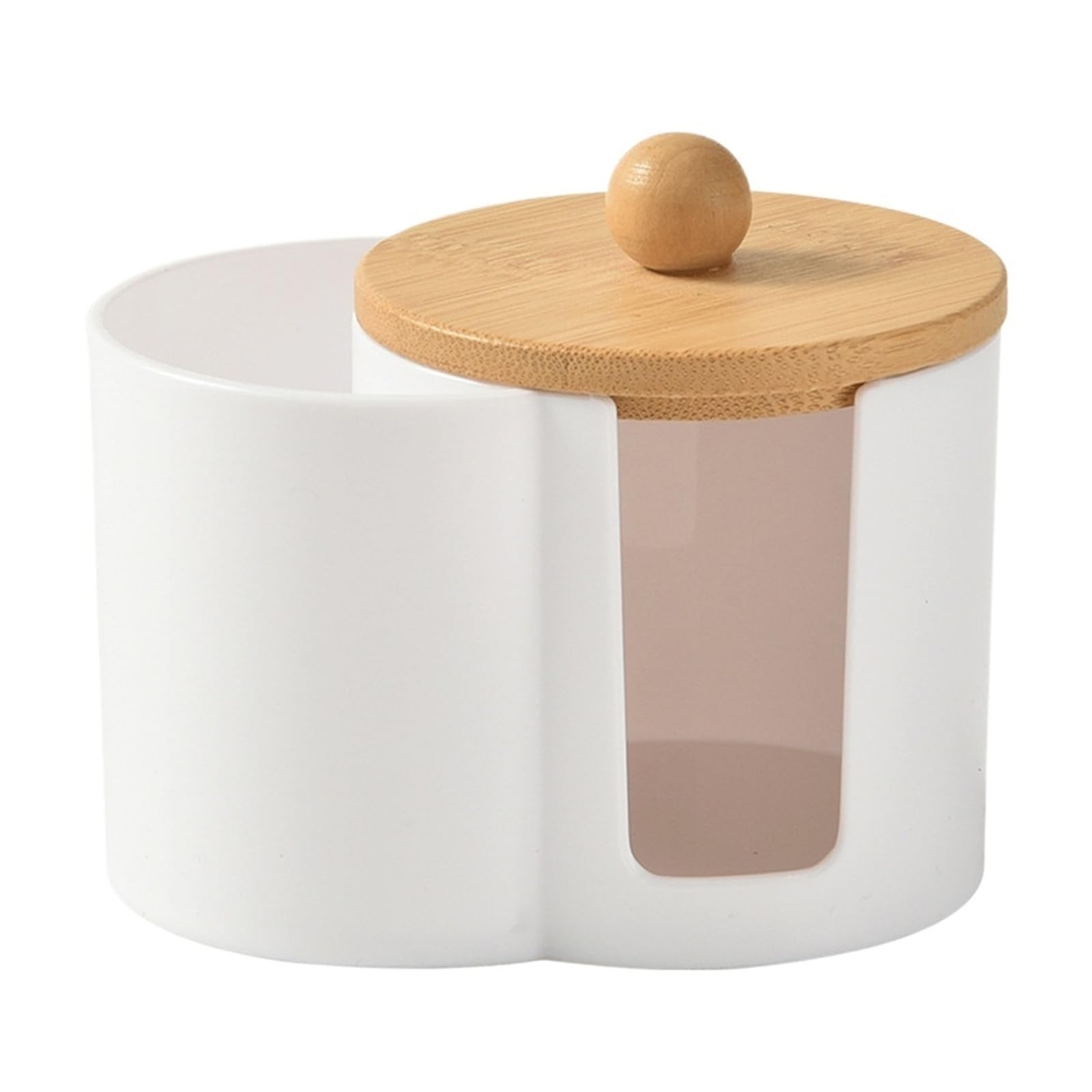 AHUFGN Cotton Pad Holder Cotton Round Pad Holder Powder Puff Storage Box Home Swab Makeup Organizer Dustproof Portable Bathroom Jar(Color6)