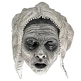 MILERUN Latex Ghost Maid Sister Spirit Witch Zombie Bridal Mask For Halloween Makeup Prom Costume Accessories LARP
