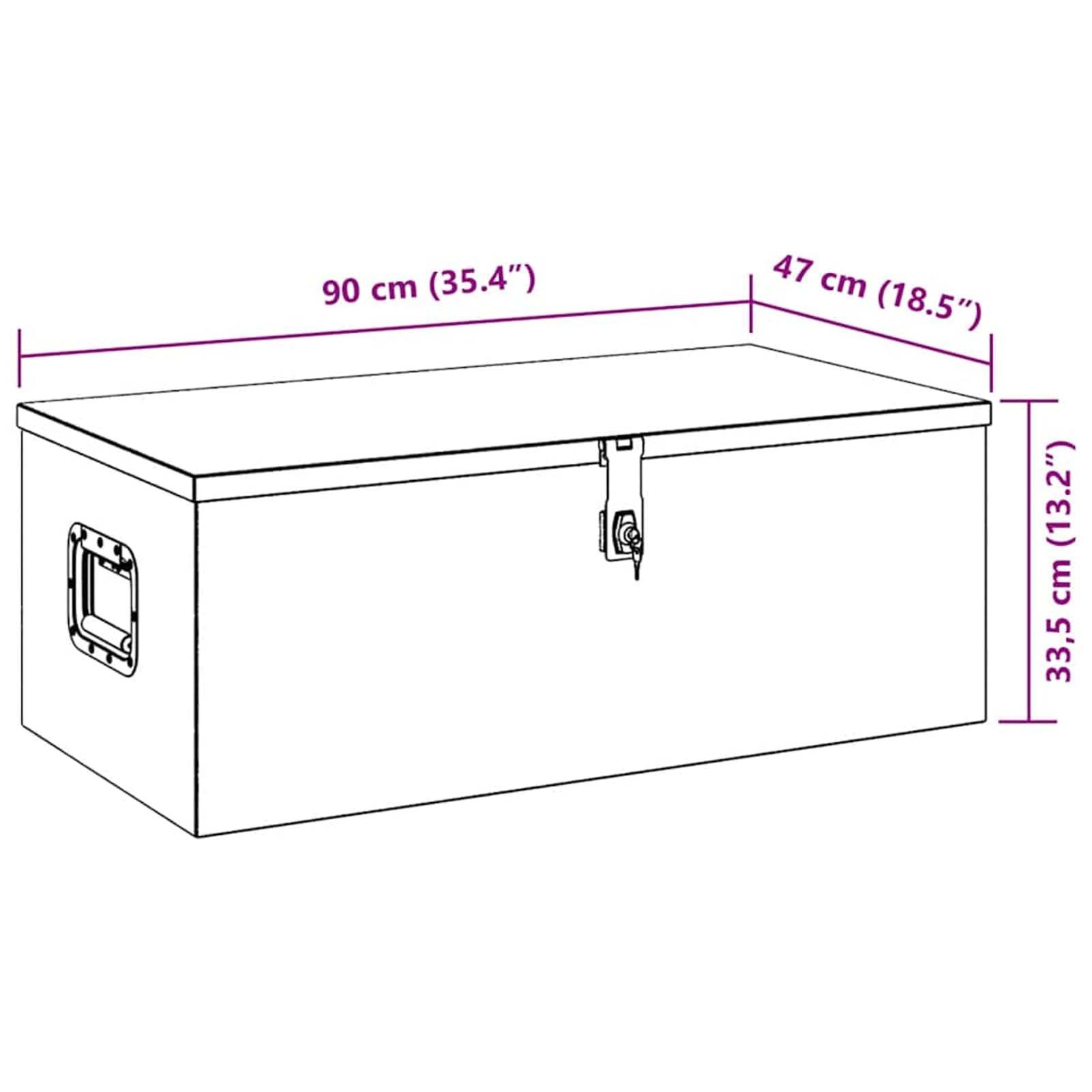 Fasba Caja de Almacenaje de Aluminio para Herramientas y Accesorios - Resistente al Óxido, Seguridad con Cerradura, Diseño Compacto Modelo FCLRZJ-152254ES