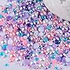 Kikonoke 3900+ Pcs Rhinestones and Pearls Kit, 2-10mm Flatback Gems for Nail Art, Tumbler Decoration, DIY Crafts, 8 Colors Mixed DIY Supplies (Purple Pink White) #5