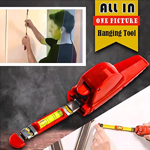 Image of All in One Picture Hanging Tool Kit with Level, Portable Picture Leveling, Picture Hanging Level for Hang Pictures, Mirrors, TVs
