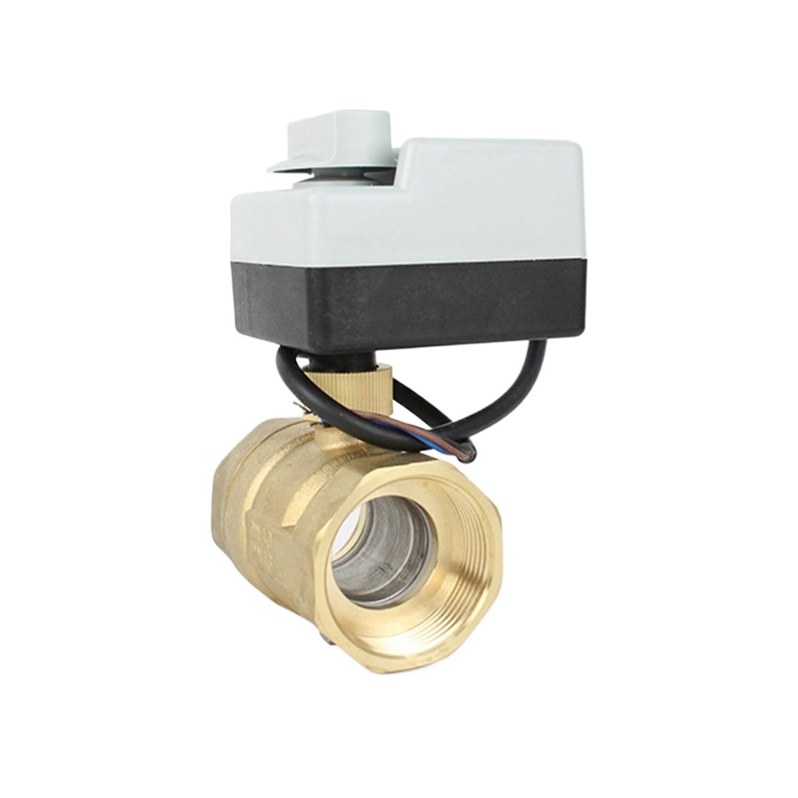 Valvola a sfera in ottone da 1/2" 3/4" 1" Valvola a sfera motorizzata Valvola a sfera di controllo a 2 vie a 3 fili con interruttore manuale(1")