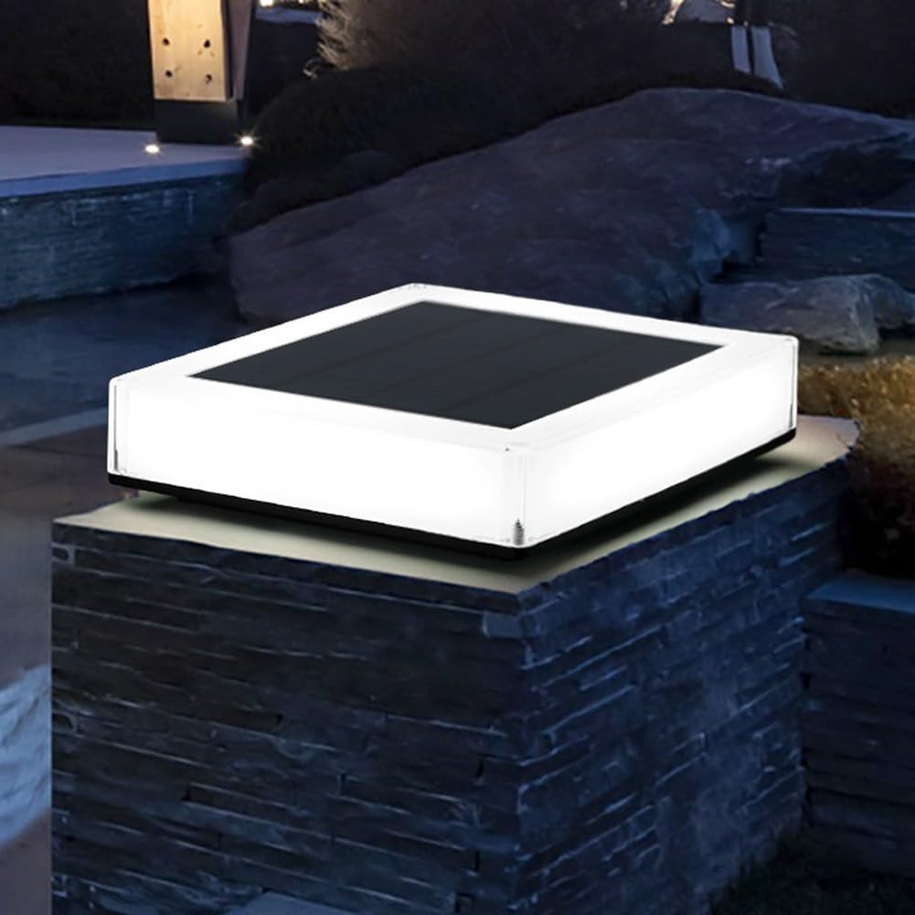 Solar LED Pfostenleuchten Outdoor Garten IP68 Wasserdicht Quadratische Landschaft Pfosten Kappe Lampe für Garten Terrasse Zaun Deck Holzpfosten