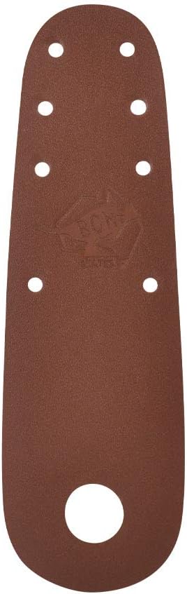 BontRoller Skates | 100% Australian Leather Flat Toe Guard Protectors | Roller Skate Derby Speed | Pair - Brown Leather