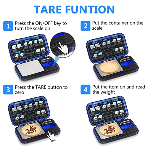 Fuzion Tu-X Digital Pocket Scale, 200G/0.01G Gram Scale With 6 Units For Personal Hobbies, Small Scale For Food Ounces And Grams, Measuring Jewelry, Herb, Powder #TOP3