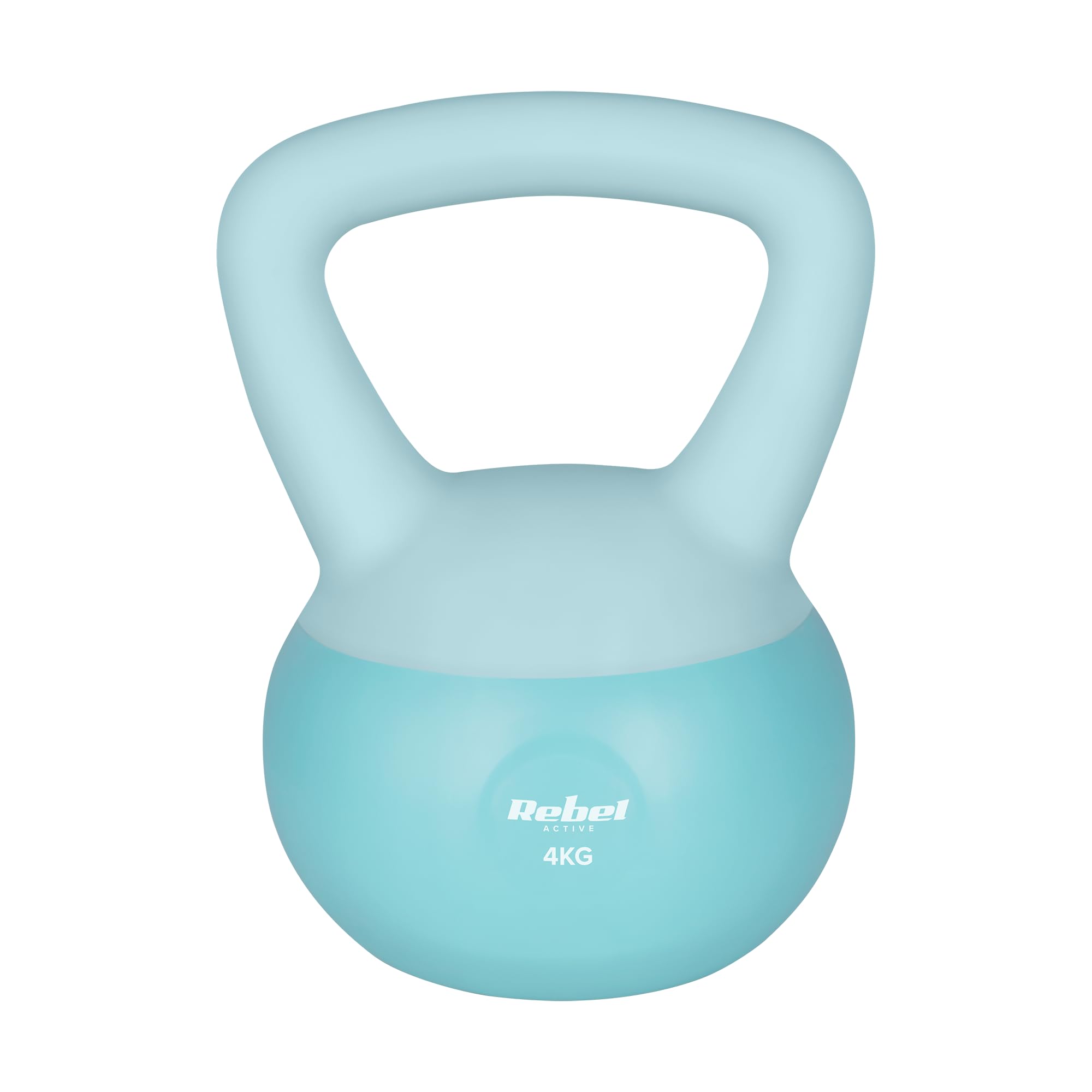 Rebel Kettlebell Soft 4 kg Manubrio silenzioso sicuro in PVC morbido per fitness