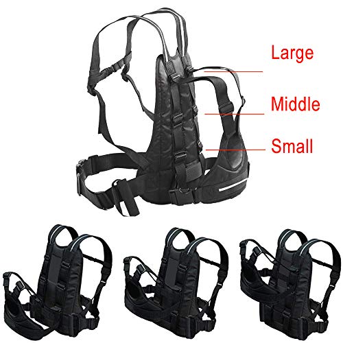 Jolik Child Motorcycle Harness Adjustable with Two Handles, Breathable Material in Black - Image 3
