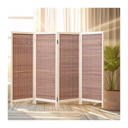 寝室やホームオフィスに最適なダブルヒンジ付き自立型ルームラタン(Color1,100x40cm-3Pieces)