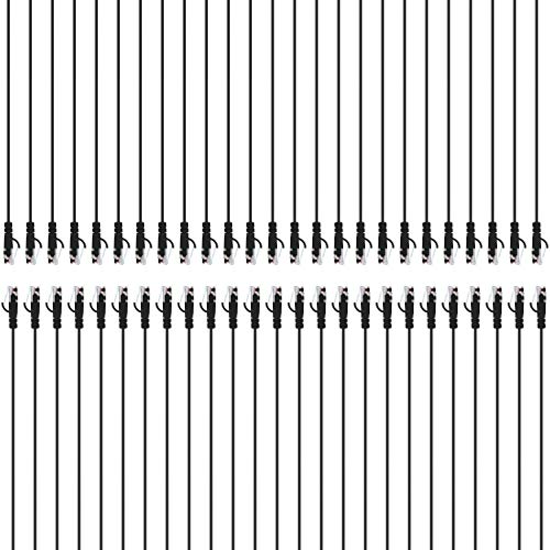 Cat6 Ethernet Cable 7 Ft (50-Pack) Gearit Flat Internet Network Cable, Cat6 Patch Cords, Cat6 Cable, Cat 6 Cable, Cat 6 Ethernet Cable, Rj45 Connectors For Router, Modem - Black 7 Feet #TOP1