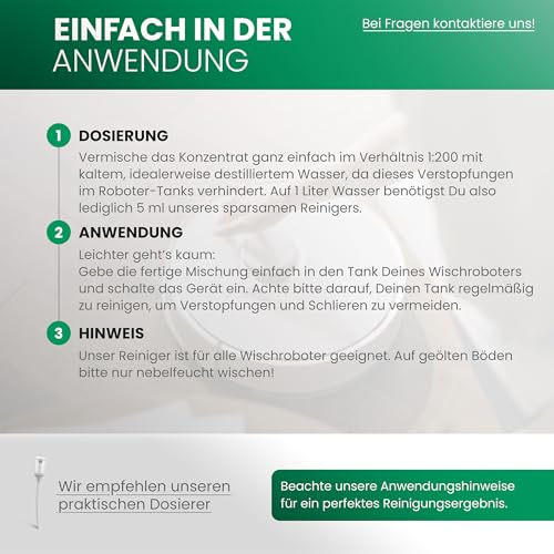BiOHY Wischroboter Reinigungsmittel Holzböden (2 x 1 Liter) mit Dosierer – Ansicht 4