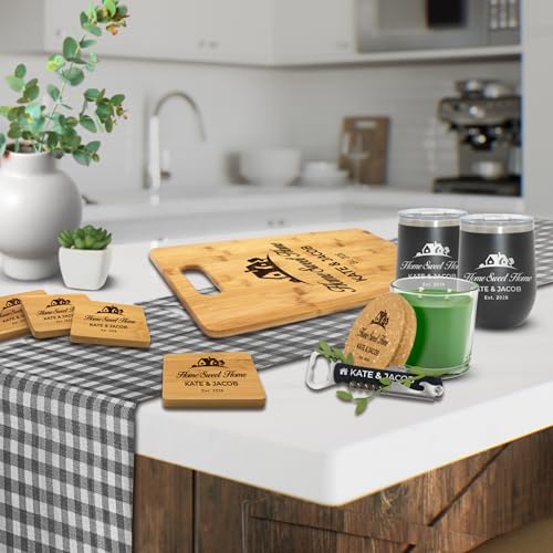 Tabla de cortar rectangular de bambú personalizada miniatura 7
