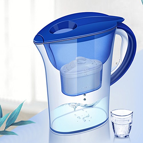 Sanguinesunny Alkaline Water Filter Purifier Pitcher 2.5L, pH Restore Water Filter, Filtered Water Purifier Machine, pH Natural Filtration System
