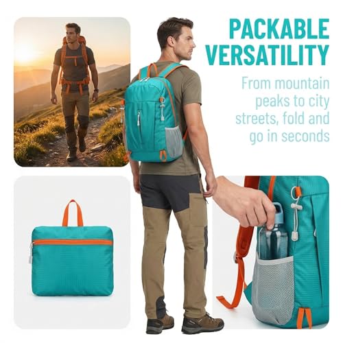 Mochila Ultraligera Plegable Impermeable para Senderismo miniatura 4