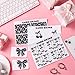 Honoson 16 Pcs Credit Card Skin Cover Set Debit Card Stickers Elegant Waterproof PVC ID Cover Anti-wrinkling for Transportation Fun Gift Idea(Bow,Black)