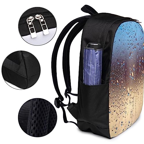 Bolsa de hombro para portátil de 13 a 15.6 pulgadas con diseño de gotas de lluvia y bolsillo 4
