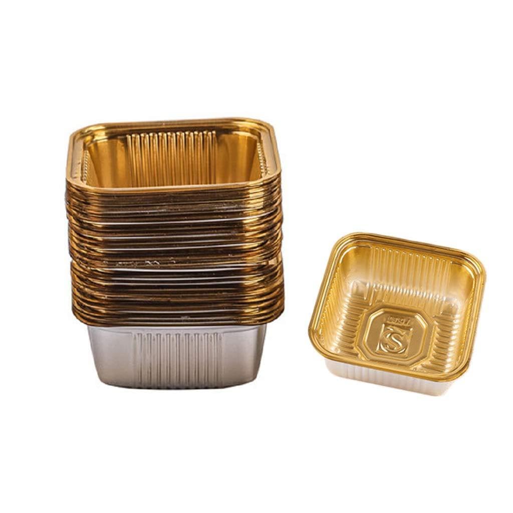 NOWON 100pcs 50/63-80/100g Square Moon Cake Tray Mooncake Package Box Container Holder