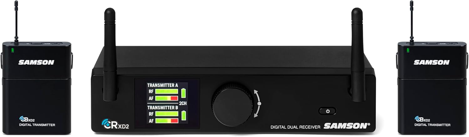 SAMSON Concert XD2 Dual Presentation Wireless Microphone System Lavaliere - Image 2