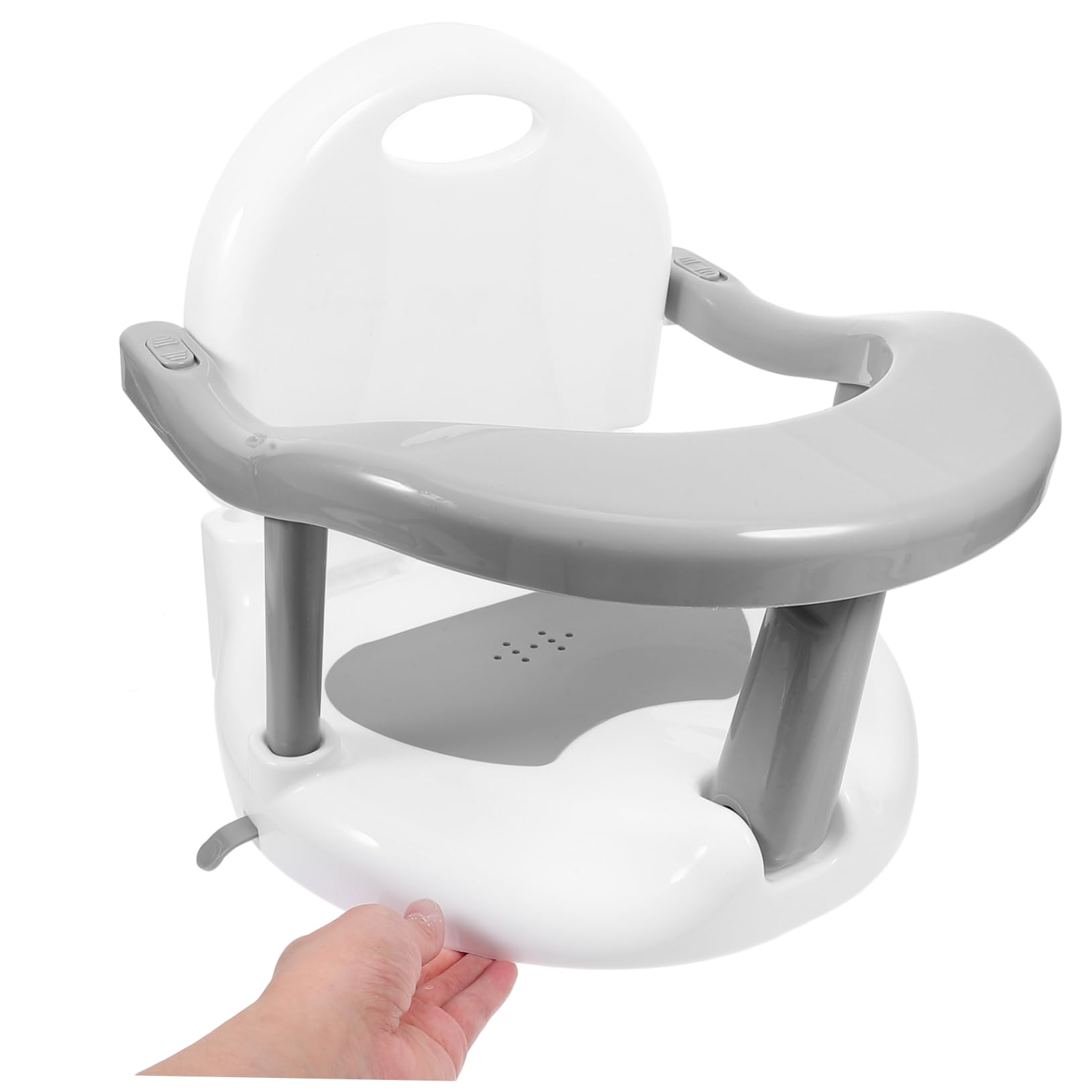 KOMBIUDA Asiento de Baño para Bebés Silla de Bañera para Bebés con Ventosas Cómodo para Niños Y Niñas de entre 6 Y Meses Color Gris