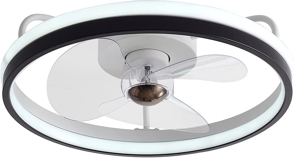 Ventilateur de plafond moderne avec lampe LED réglable pour salon