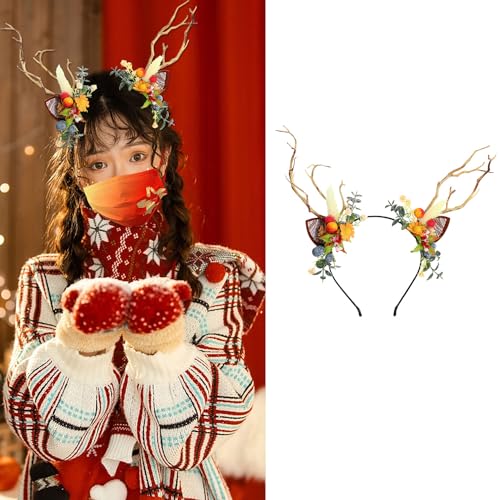 Cerchietto Con Renna Natalizio In Peluche – Soffice, Realistico Per Bambini E Adulti, Per Halloween E Cosplay