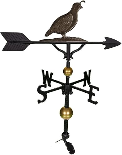 Veleta de codorniz de hierro sueco de lujo, 32 pulgadas