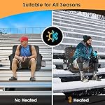 Heated Stadium Seats for Bleachers with Back Support, Black - Image 6