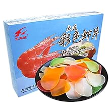 JTEDZI Uncooked Prawn Chips 6.35 oz / 180g, Colored Shrimp Chips Snack, Prawn Crackers, Shrimp Chips Uncooked, Shrimp Crackers for Adult and Child Multi Color, Pack of 1