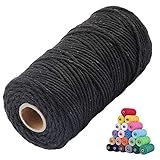 ❤ 【Breite Anwendungen】 Baumwollgarn für Makramee ist das beliebteste Produkt für Heimwerker. Wird häufig zum Verpacken und Bündeln von Geschenken, Keksen, Meeresfrüchten, Lebensmittelboxen usw. verwendet.
