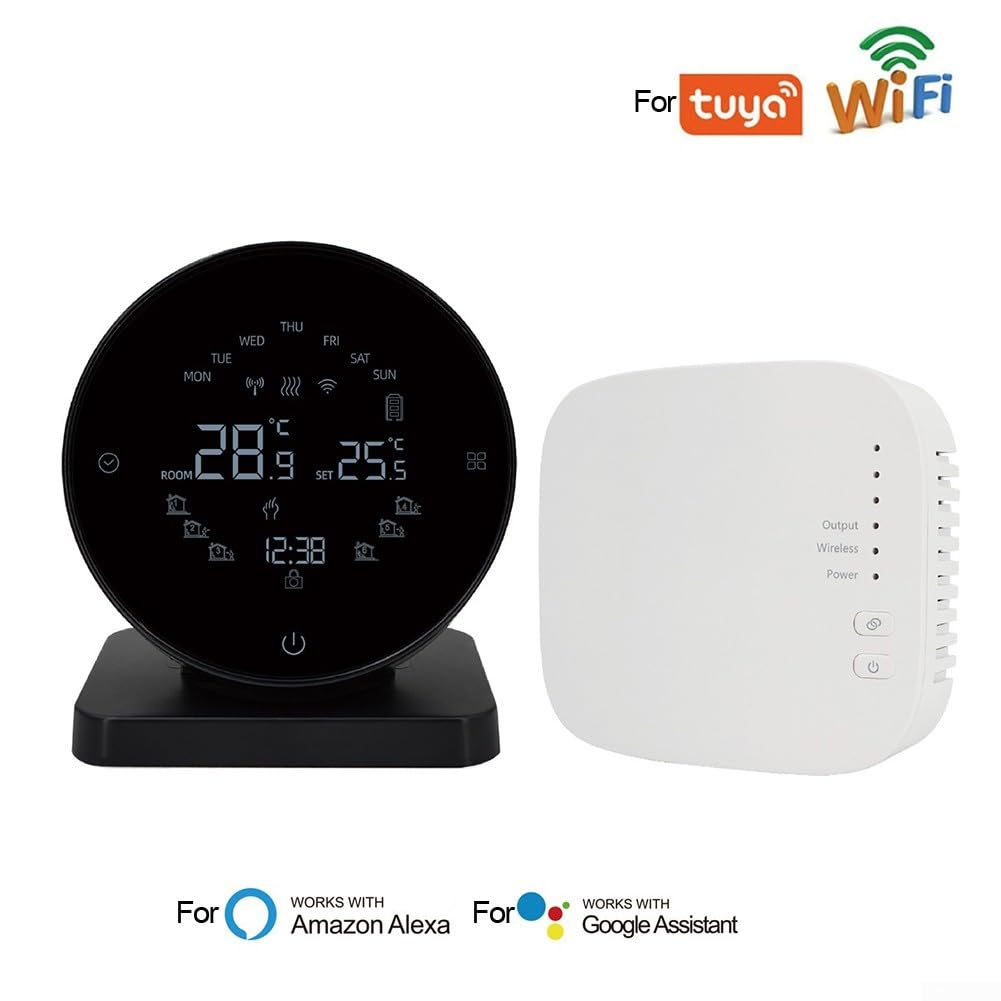 Termostato senza fili della stanza per il monitor della temperatura di precisione del riscaldamento del pavimento di Smart Life App per la batteria USB 90mm