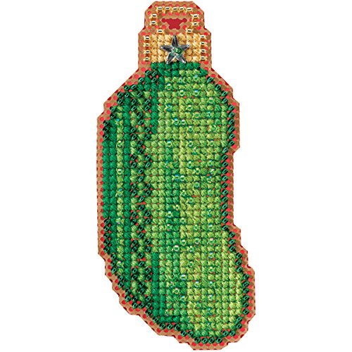 Mill Hill Christmas Pickle Beaded Counted Cross Stitch Christmas Ornament Kit 2017 Winter Holiday Mh181734 #TOP1