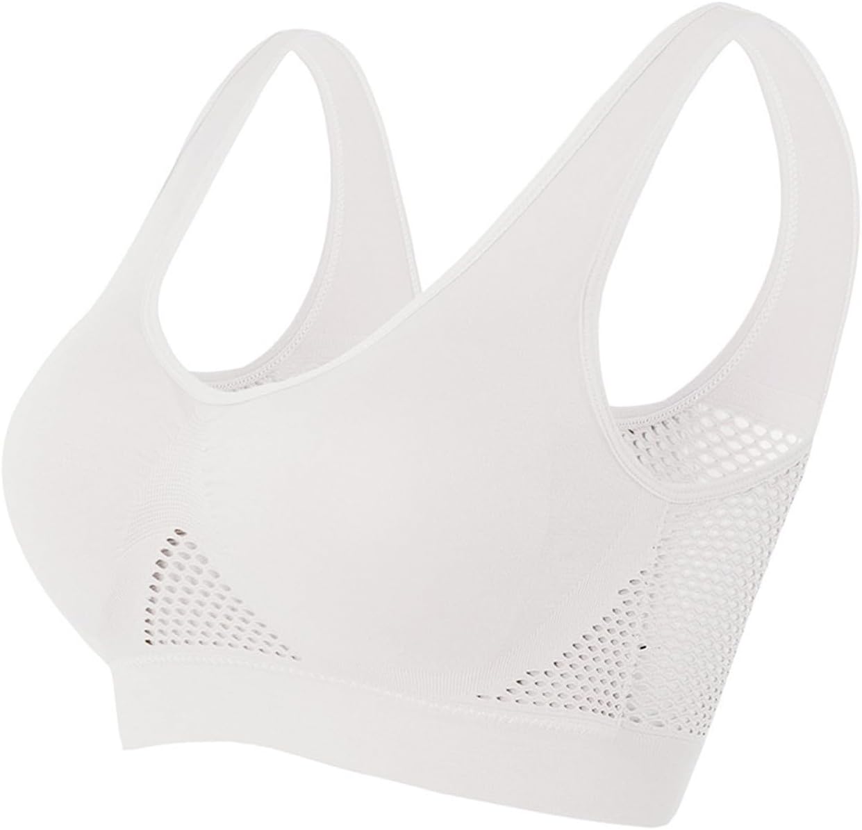 Wireless Sports Bra for Women Plus Size Workout Bras High Support Yoga Bras Breathable Mesh Bras Comfy Everyday Bras