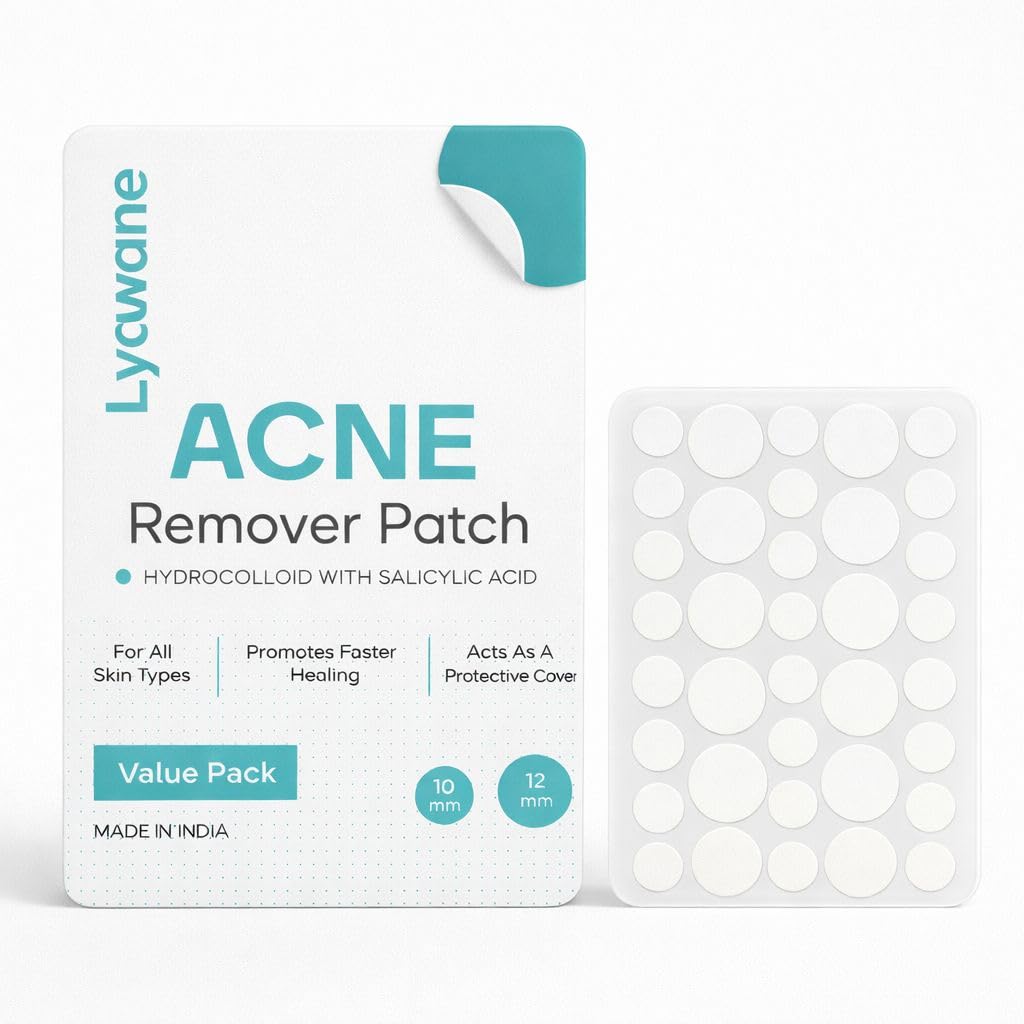 Acne Pimple Patches For Face | For Active Surface Acne | Hydrocolloid Waterproof Patches | Absorbs Pimple Overnight, Reduces Excess Oil (72 count (Pack of 2), 72, count)-image-33