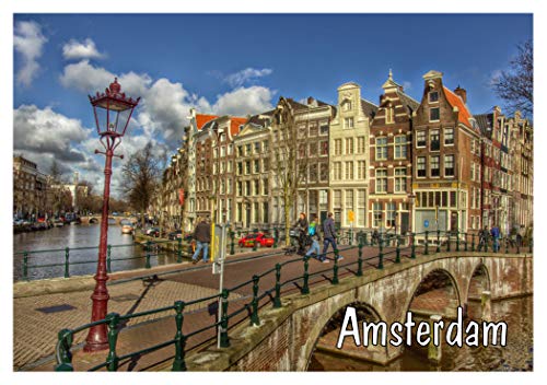 City to City Marketing Amsterdam, North Holland, Capital of The Netherlands, Bridge, Souvenir Magnet 2 x 3 Fridge Magnet