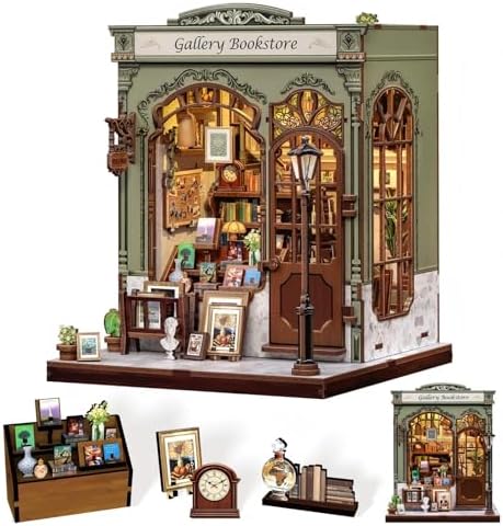 CUTEBEE Book Nook Kit, DIY Miniature House Kits for Adult and Tee...