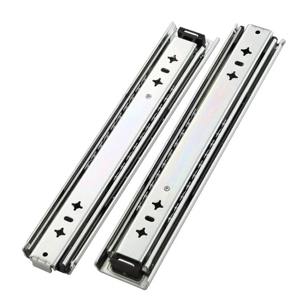 Guías For Cajones De Alta Resistencia, Sin Bloqueo, 53mm Ancho, Capacidad Carga 120kg, Carril Montaje Lateral con Rodamiento Bolas Extensión Completa, 1 Par(36inch 900mm)