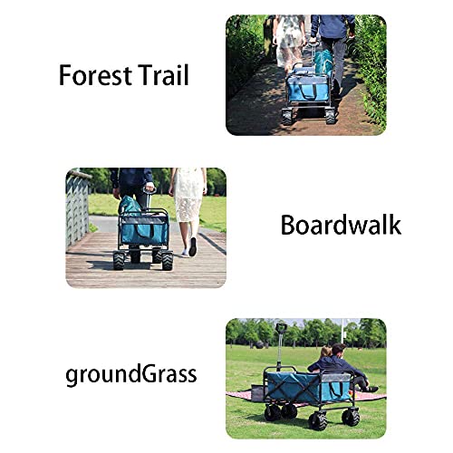 Carretilla Plegable Multifuncional para Transporte al Aire Libre y Pesca, Color Azul Celeste miniatura 6