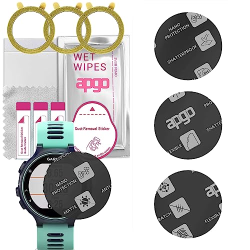 apgo 3x MATTE Hybrid Glass Screen Protector for Garmin Forerunner 735 XT