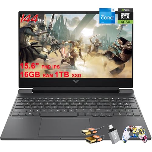 HP Victus ゲーミングノートパソコン 15.6インチ FHD IPS 144Hz Intel Octa-core i5-13420H (>i7-12650H) 16GB RAM 1TB SSD GeForce RTX 4050 6GB バックライト