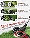 Garden Strimmer Cordless, Adjustable Grass Trimmer with Blades, Digital Display Electric Strimmer with 2 Batteries, Lightweight Grass Cutter Machine with Removable Wheels for Garden Lawn