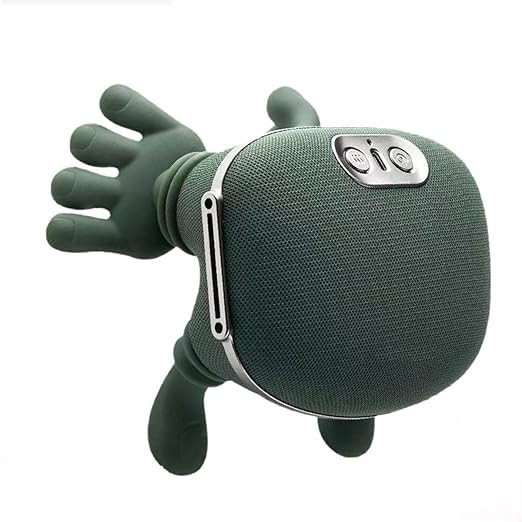 Red-Rubby Heated Massager, Portable Shiatsu Neck and Back Massager with Red Light Heat Therapy, Electric Deep Tissue 4D Kneading Massage, Silicone Massage Head, Green