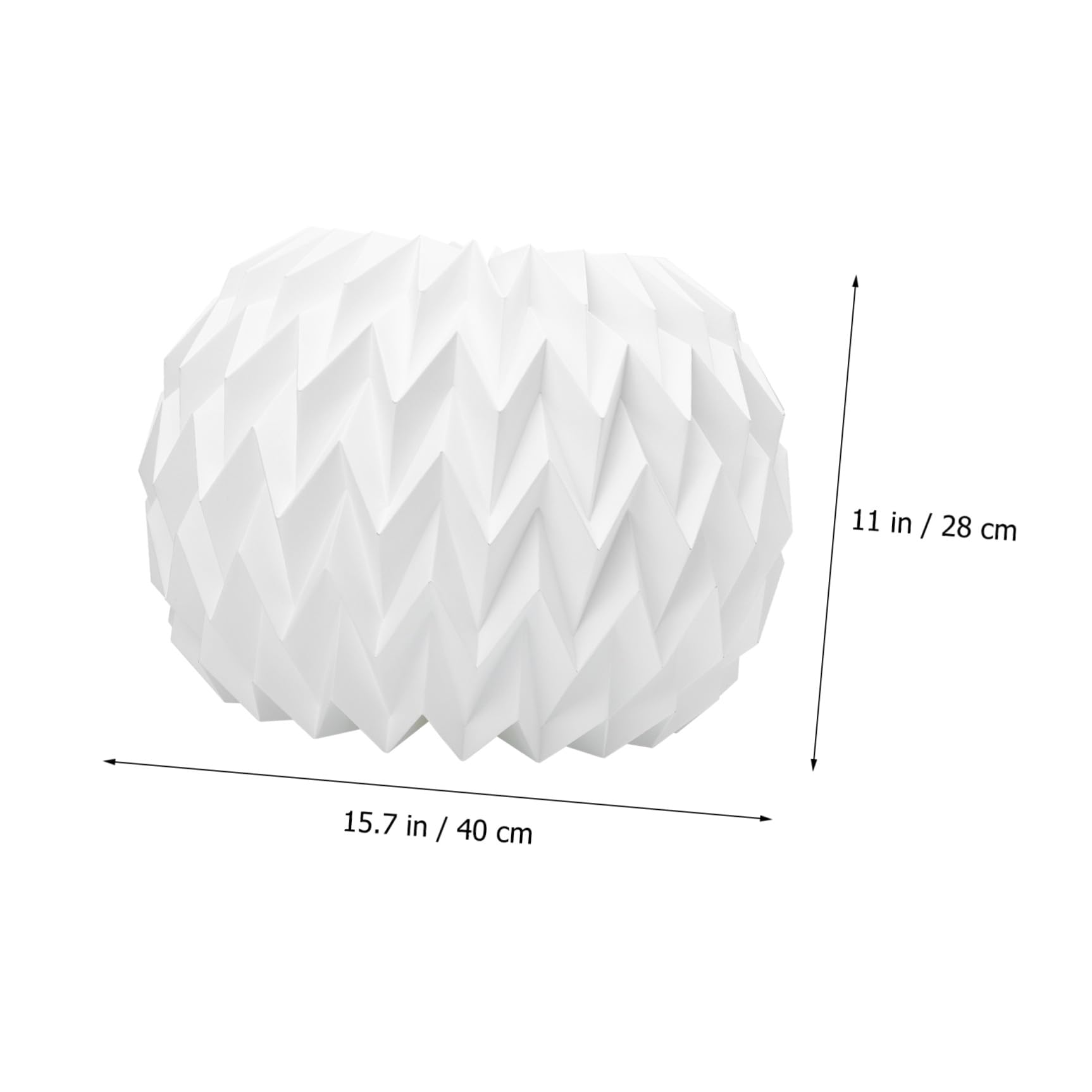 Paralume per Lampadario a Lanterna Pieghevole Origami Bianco | Carta, Stile Semplice, per Casa e Housewarming, Decorazione Sospesa per Salotto, Bar e Caffetteria