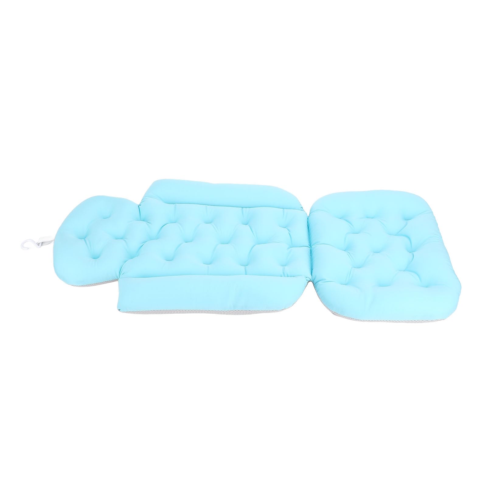 Chrees Cuscino Bagno per Tutto il Corpo, Cuscino Vasca in Memory Foam Ad Asciugatura Rapida con Ventose, per Supporto Collo, Spalle e Schiena, Blu